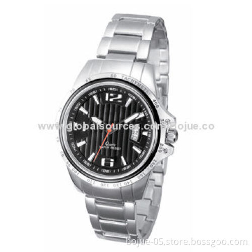 Chronograph Stainless Steel Watch with Quartz Movement